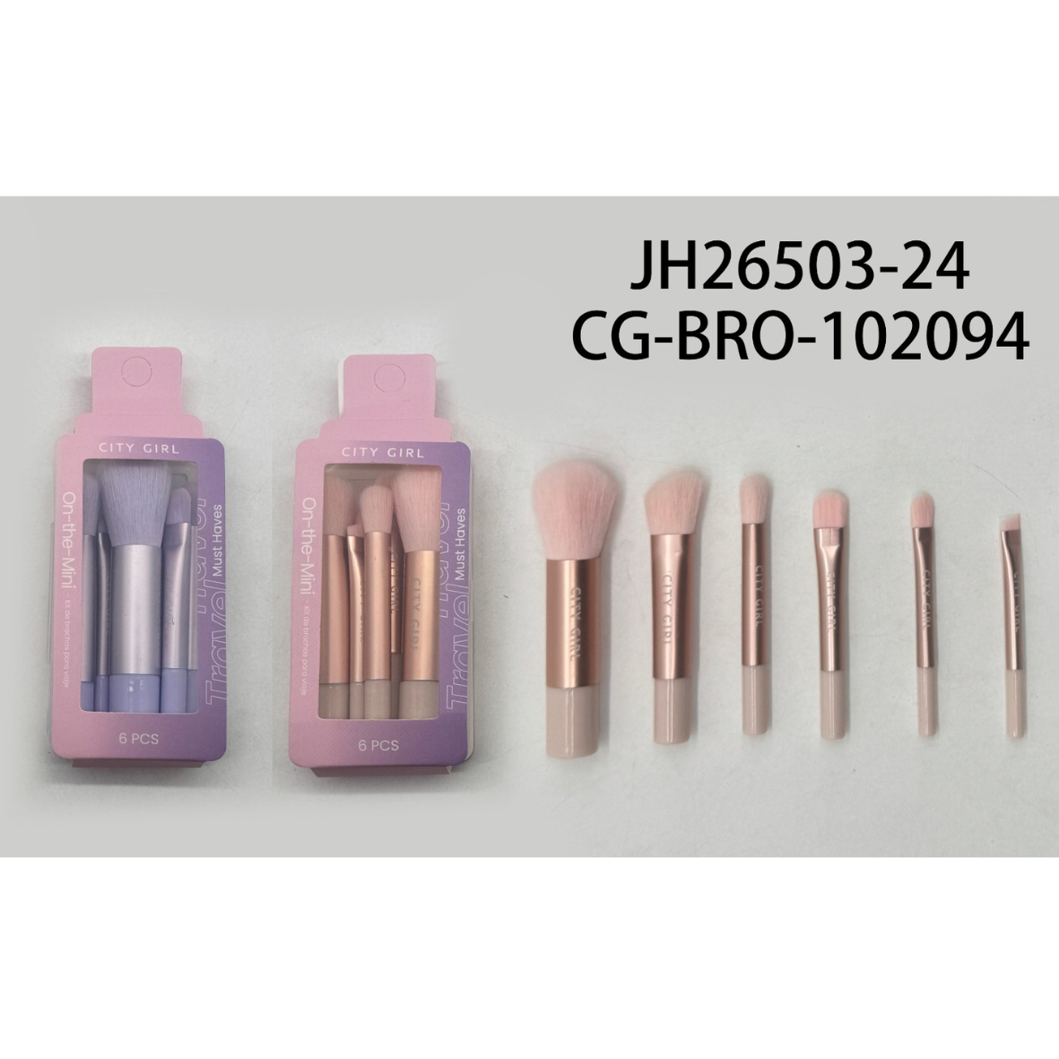 SET DE BROCHAS CITY GIRL - 6PCS