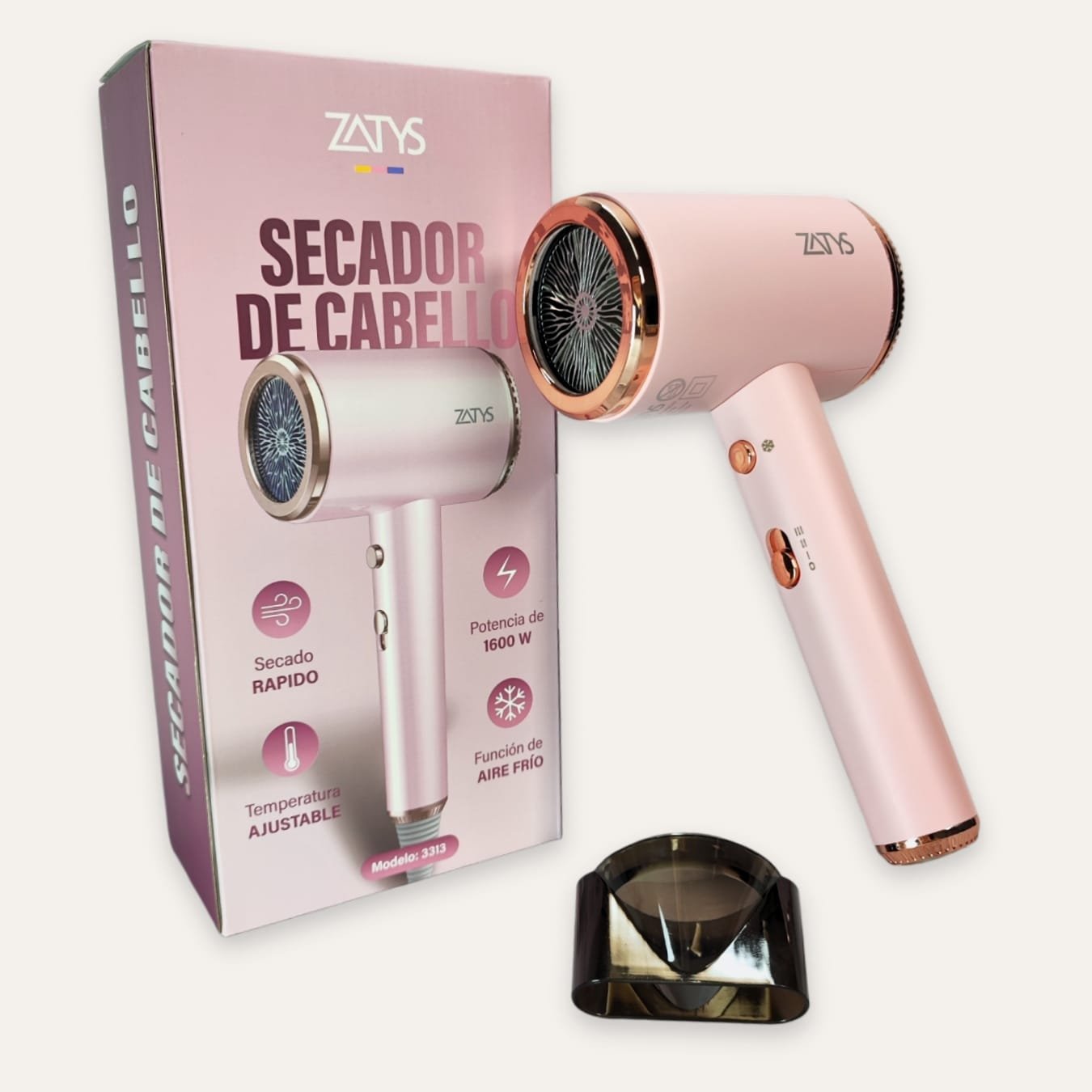SECADOR DE CABELLO ROSE LUXE – ZATYS - Imagen 2