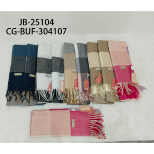 BUFANDA A CUADROS CON FLECOS CITY GIRL