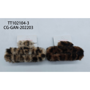 BROCHE DE PELO PELUCHE ANIMAL PRINT