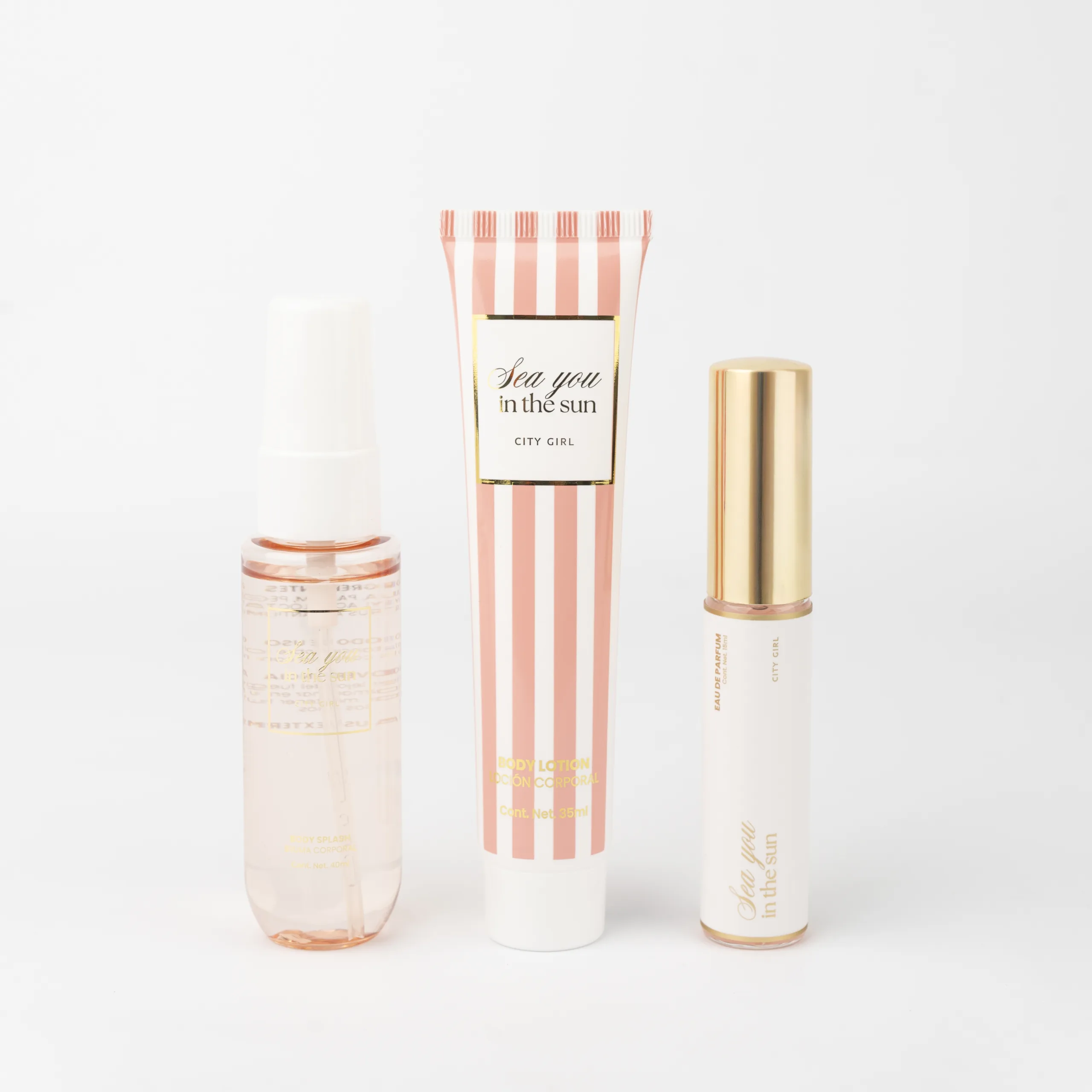 KIT DE PERFUME, BODY SPLASH Y CREMA CORPORAL SUMMER GIRL ERA CITY GIRL - 3PCS