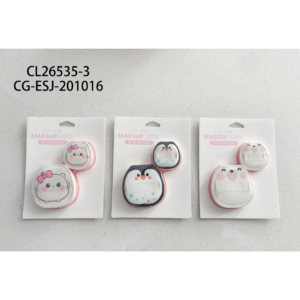 SET DE ESPONJAS KAWAII PARA MAQUILLAJE CITY GIRL - 2PCS