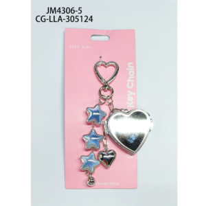 LLAVERO CHARM CORAZÓN Y ESTRELLAS CITY GIRL