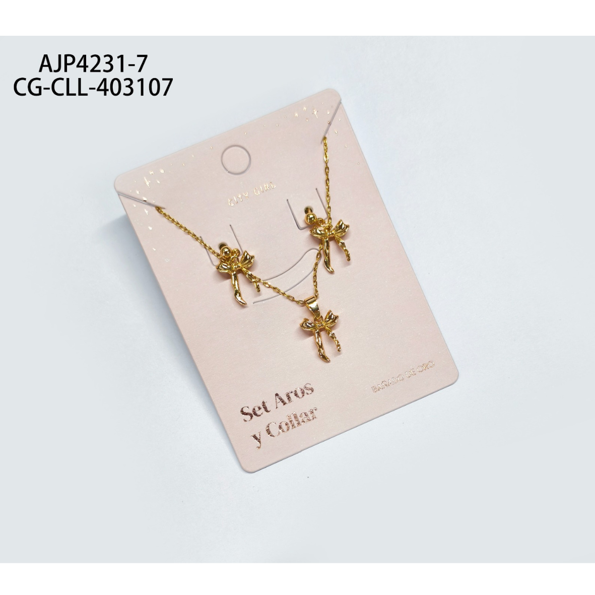 SET DE AROS Y COLLAR CITY GIRL