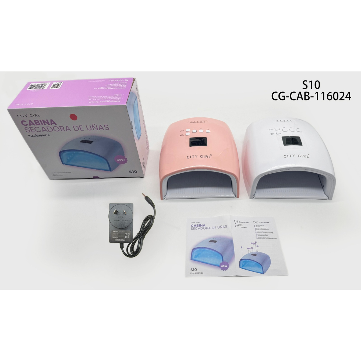 CABINA PARA UÑAS 66W LED/UV CITY GIRL