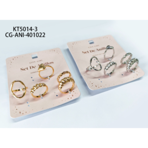 SET DE ANILLOS CITY GIRL - 5PCS