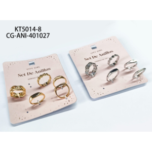 SET DE ANILLOS CITY GIRL - 5PCS