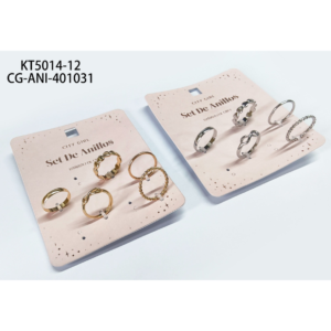 SET DE ANILLOS CITY GIRL - 5PCS