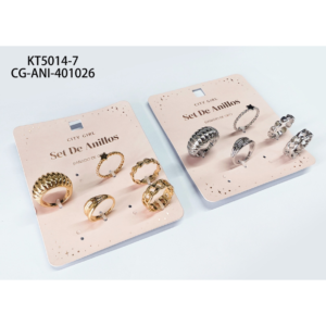 SET DE ANILLOS CITY GIRL - 5PCS