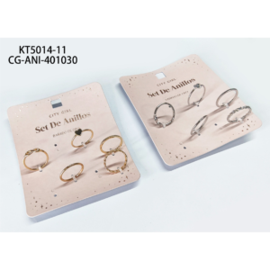 SET DE ANILLOS CITY GIRL - 5PCS
