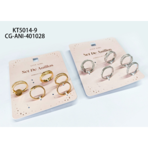 SET ANILLOS CITY GIRL - 5PCS