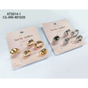 SET DE ANILLOS CITY GIRL - 5PCS