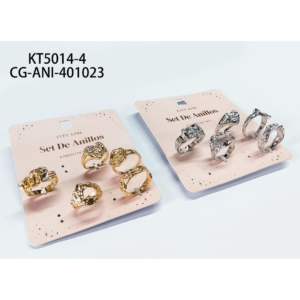 SET DE ANILLOS CITY GIRL - 5PCS