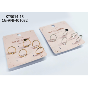 SET DE ANILLOS CITY GIRL - 5PCS