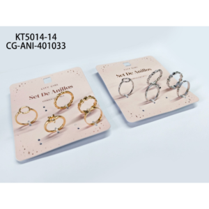 SET DE ANILLOS CITY GIRL - 5PCS