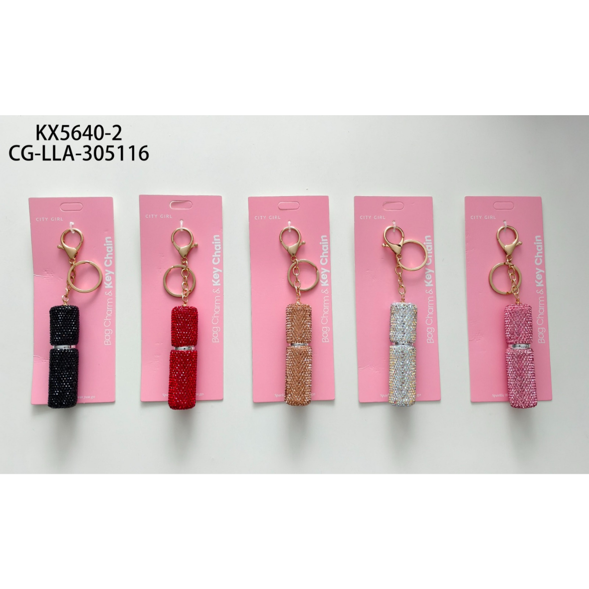 LLAVERO CON STRASS PERFUMERO CITY GIRL