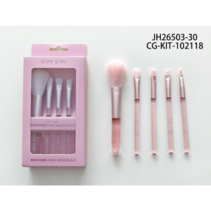 SET DE BROCHAS PARA MAQUILLAJE CITY GIRL - 5PCS