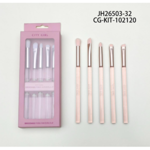 SET DE BROCHAS PARA MAQUILLAJE CITY GIRL - 5PCS