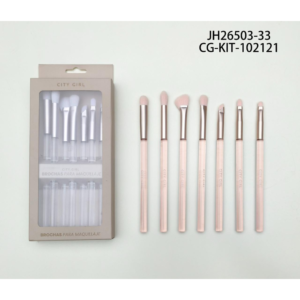 SET DE BROCHAS PARA MAQUILLAJE CITY GIRL - 7PCS