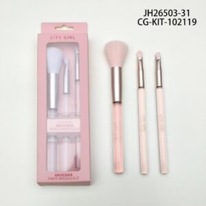 SET DE BROCHAS PARA MAQUILLAJE CITY GIRL - 3PCS
