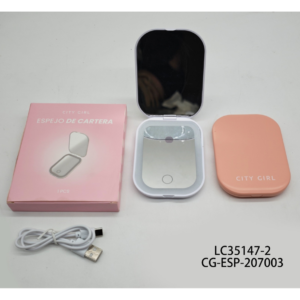 ESPEJO PARA CARTERA CON LUZ LED CITY GIRL
