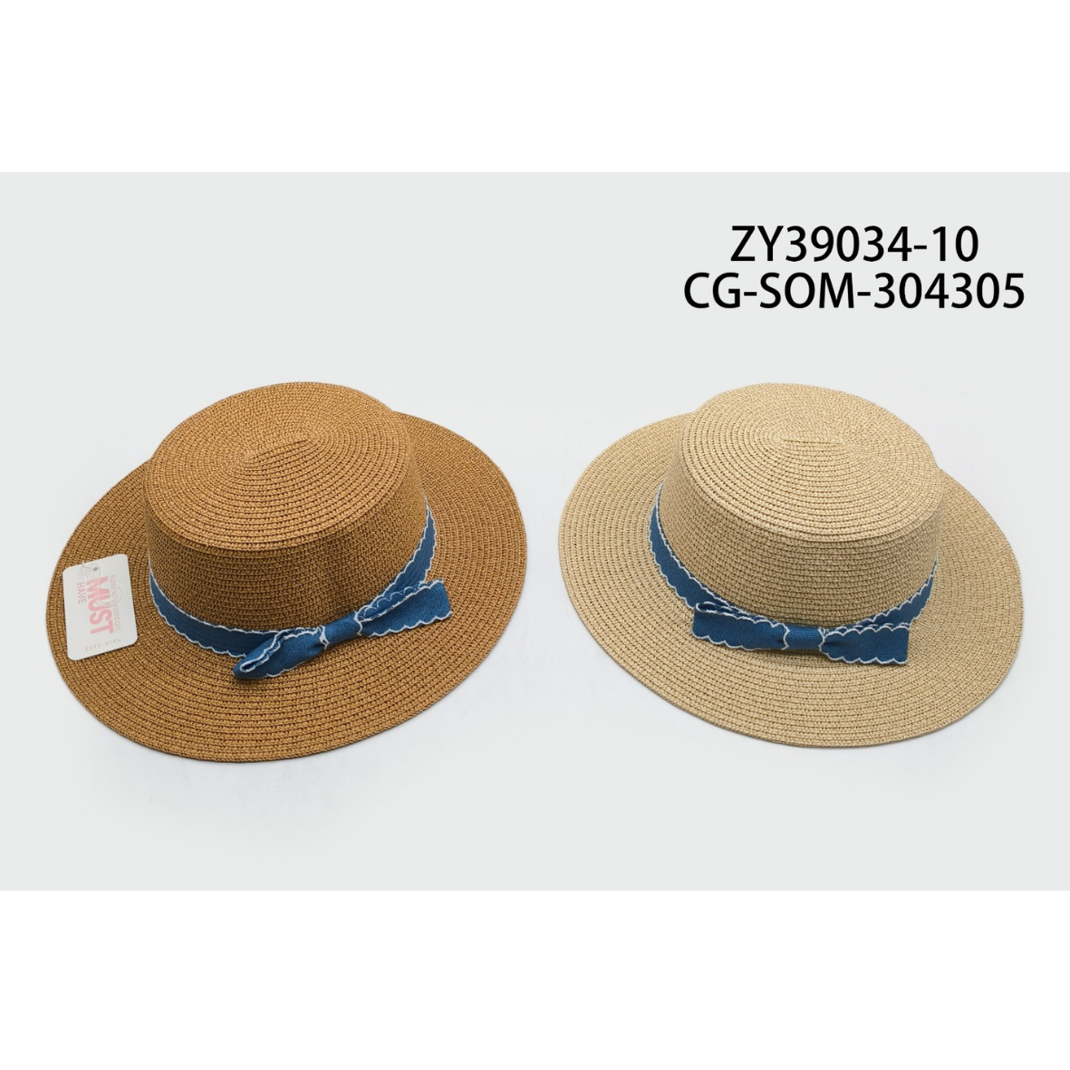 SOMBRERO LISTON AZUL CITY GIRL