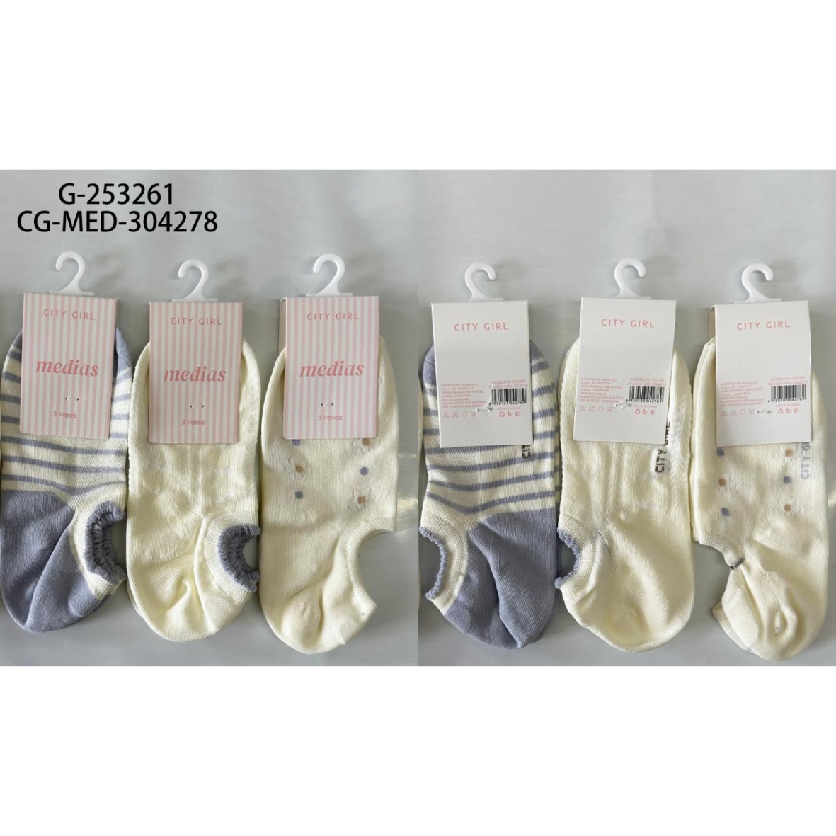 SET DE MEDIAS SOQUETES CITY GIRL - 3PCS
