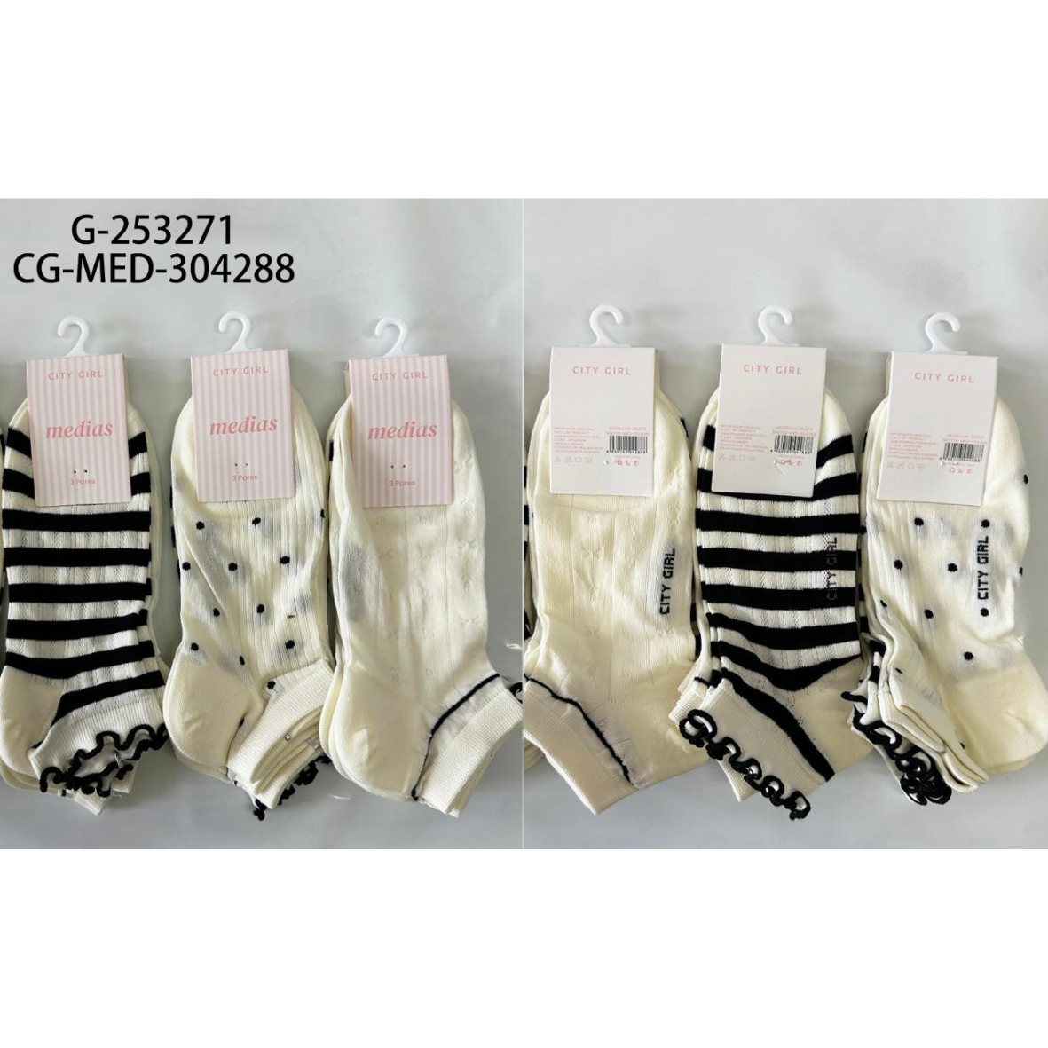 SET DE MEDIAS SOQUETES CITY GIRL - 3PCS