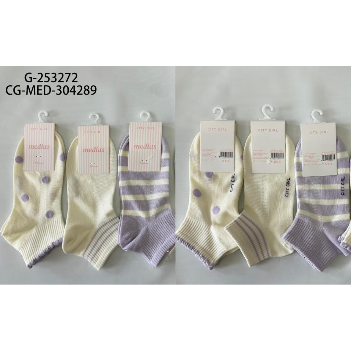 SET DE MEDIAS 3/4 CITY GIRL - 3PCS