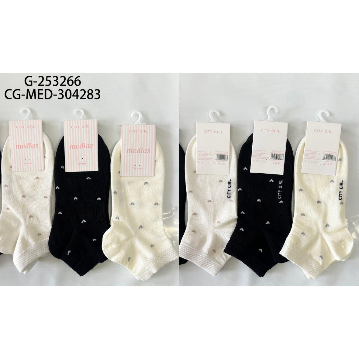 SET DE MEDIAS SOQUETES CITY GIRL - 3PCS