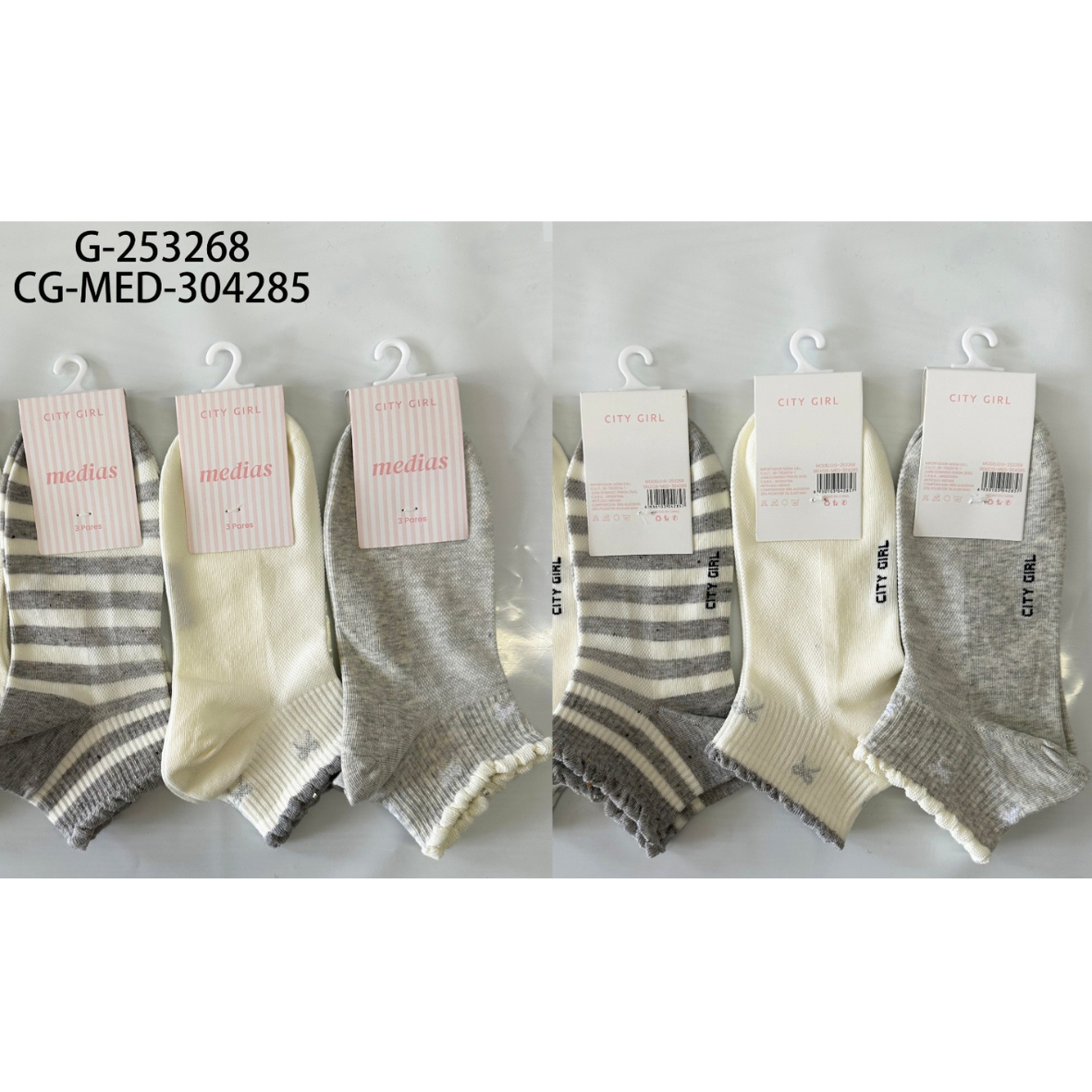 SET DE MEDIAS SOQUETES CITY GIRL - 3PCS