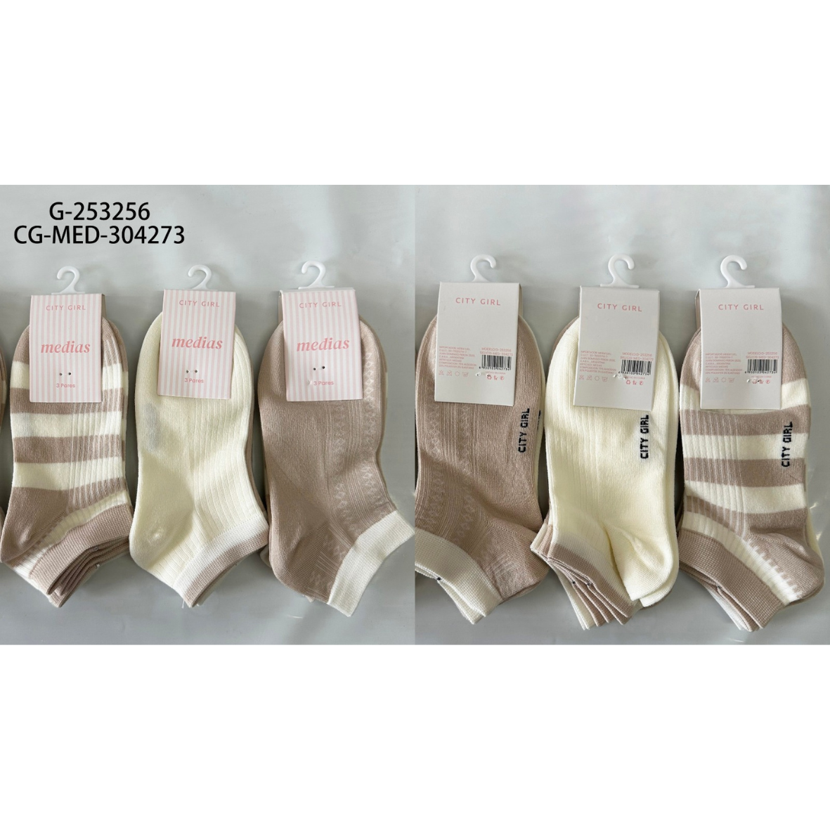 SET DE MEDIAS SOQUETES CITY GIRL - 3PCS
