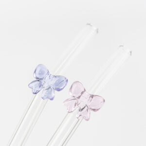 Alternative view of SET DE SORBETES DE VIDRIO REUTILIZABLES C/ CEPILLO - 3PCS