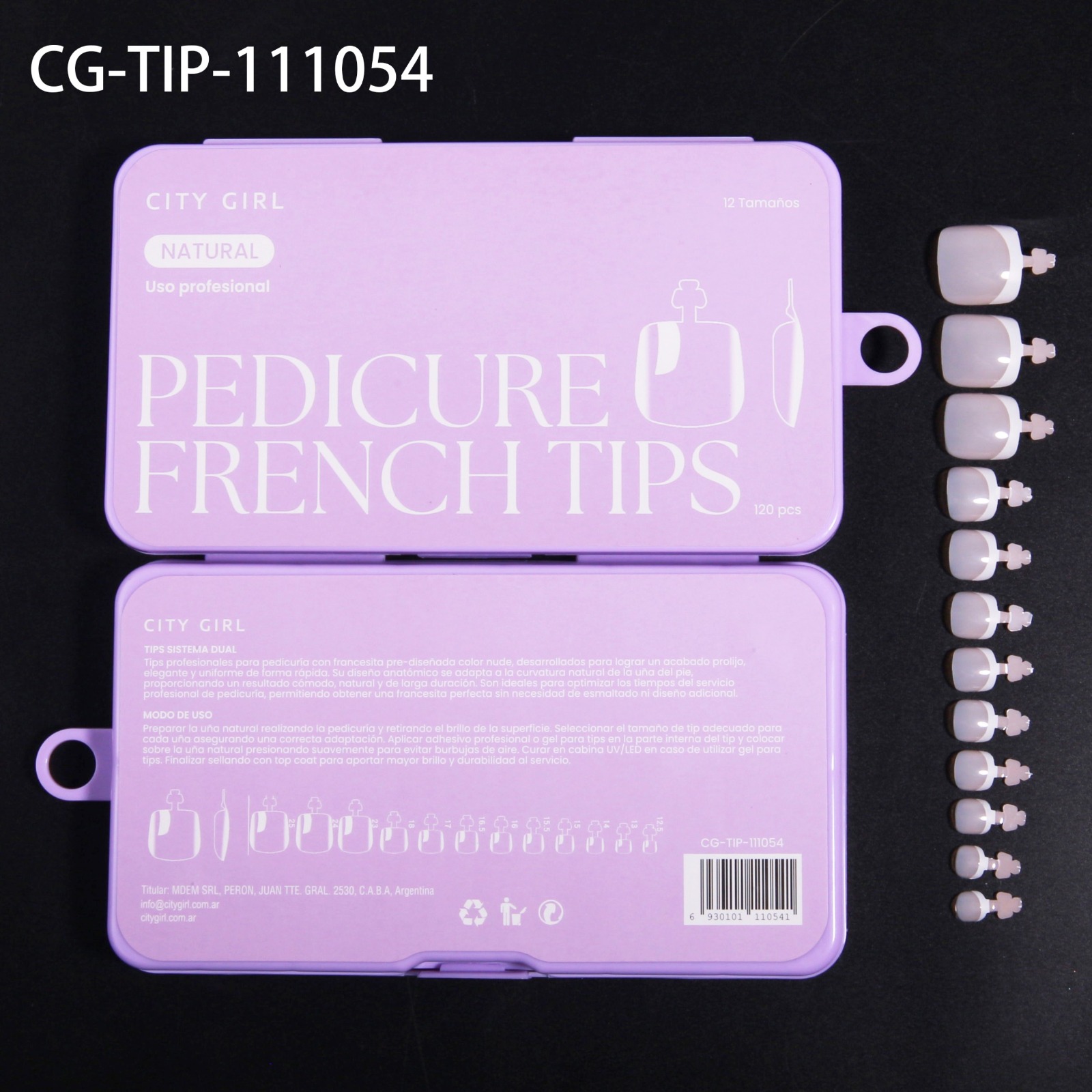 PEDICURA FRENCH TIPS CITY GIRL - 120PCS