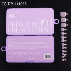 PEDICURA FRENCH TIPS PINK CITY GIRL - 120PCS