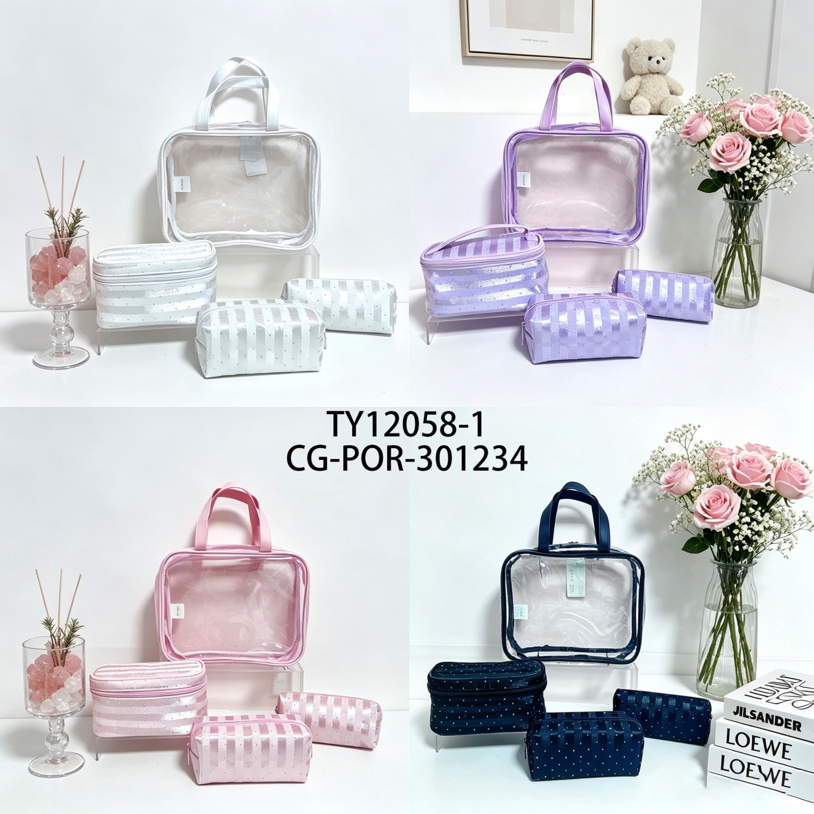 PORTACOSMETICOS DE VIAJE CITY GIRL - 4PCS