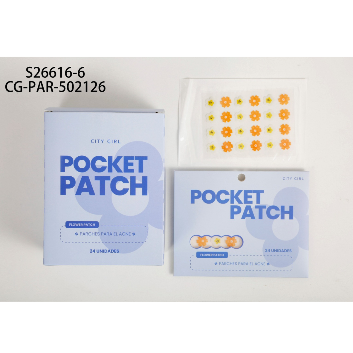 POCKET PATCH FLORES CITY GIRL - 24PCS