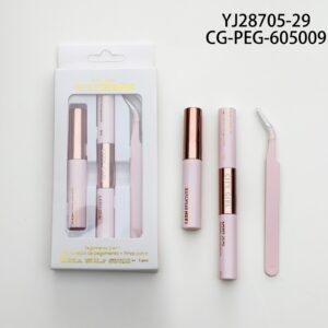 SET DE PEGAMENTO DOBLE PUNTA + REMOVEDOR DE PEGAMENTO + PINZA CURVA CITY GIRL